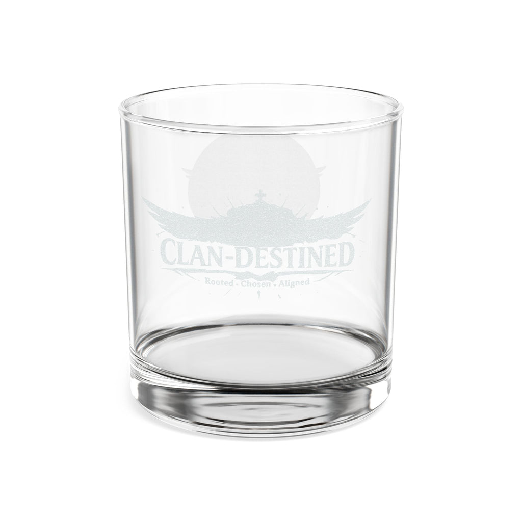 Engraved 10oz Rocks Glass — Classic Whiskey Tumbler with Crest Design