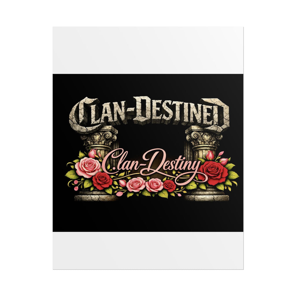 Clan-Destined Floral Poster — Rolled Decorative Wall Art