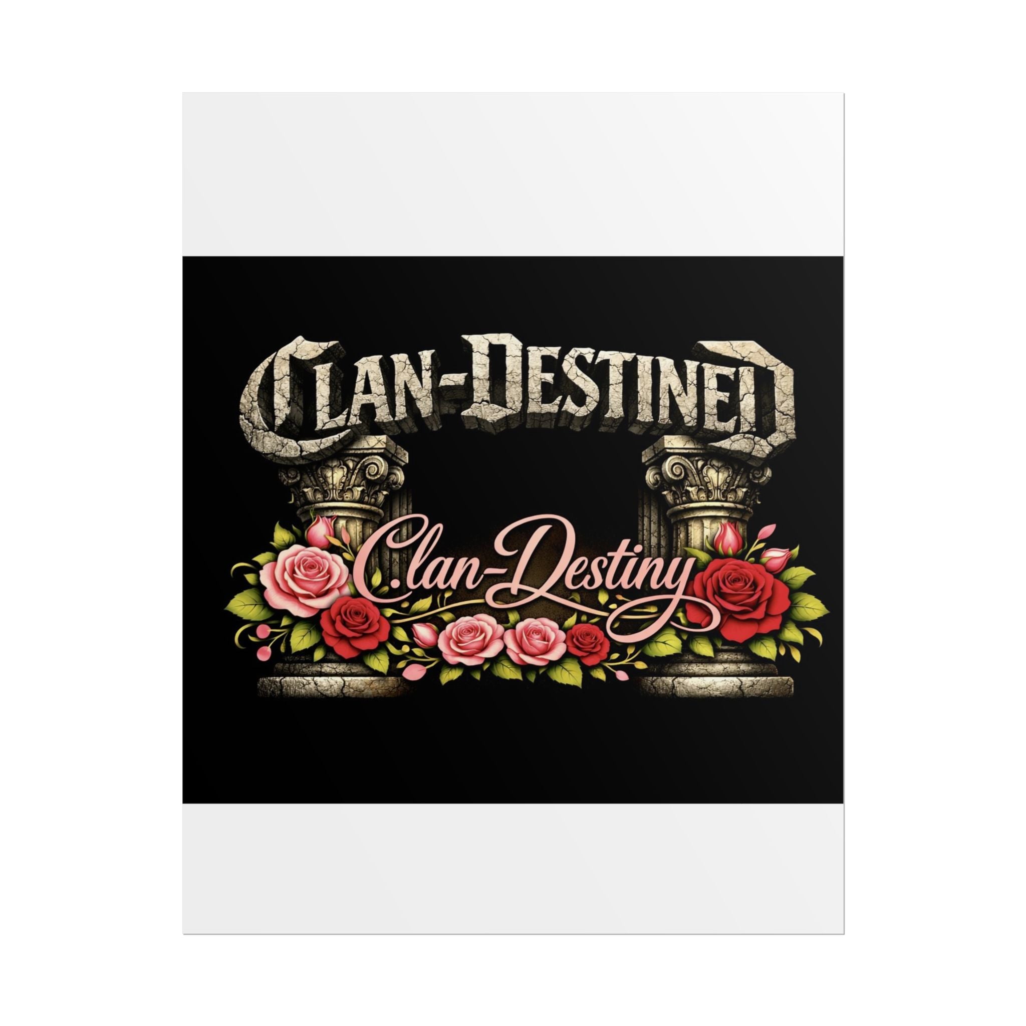 Clan-Destined Floral Poster — Rolled Decorative Wall Art