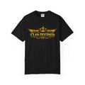 Clan-Destined Graphic T-Shirt — Gold Crown & Wings Emblem
