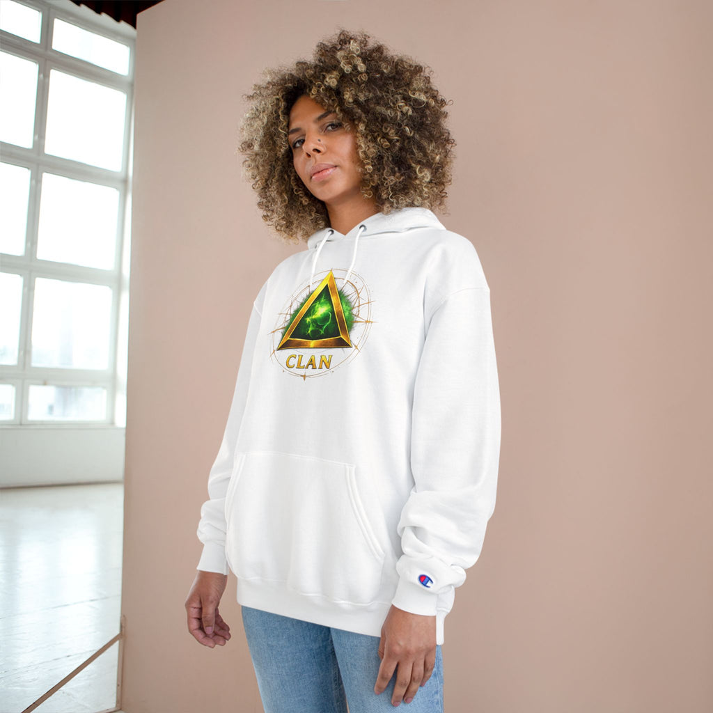 Champion Hoodie — 'Clan-Destined' Gold & Green Mystic Triangle Hooded Sweatshirt