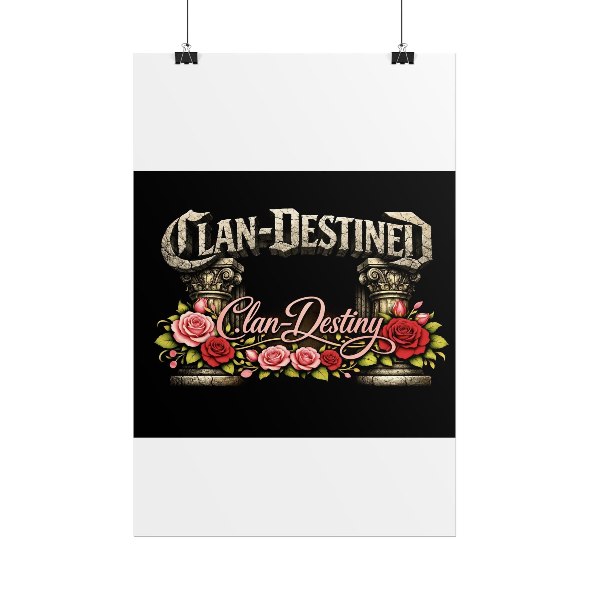 Clan-Destined Floral Poster — Rolled Decorative Wall Art