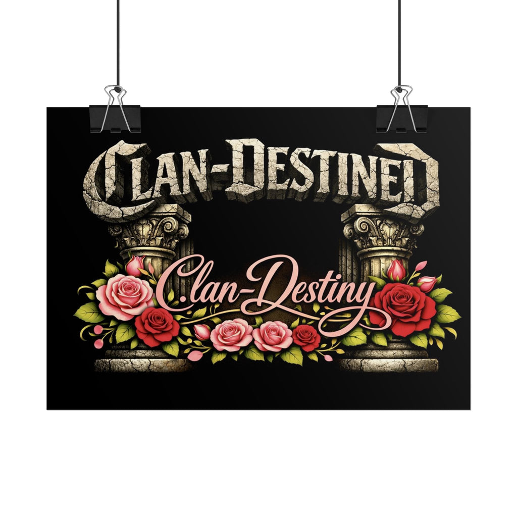 Clan-Destined Floral Poster — Rolled Decorative Wall Art