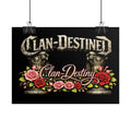 Clan-Destined Floral Poster — Rolled Decorative Wall Art
