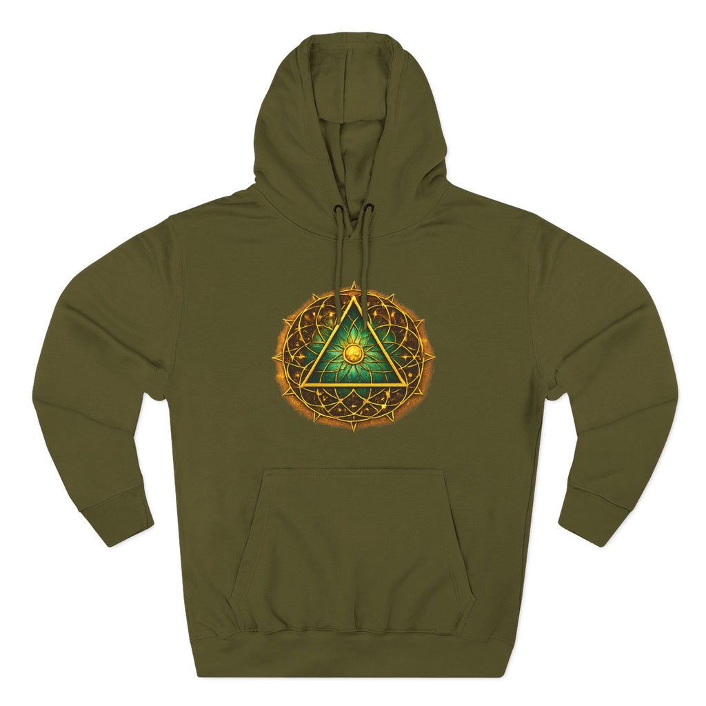 Occult Triangle Hoodie — Mystical All-Seeing Eye Fleece Pullover