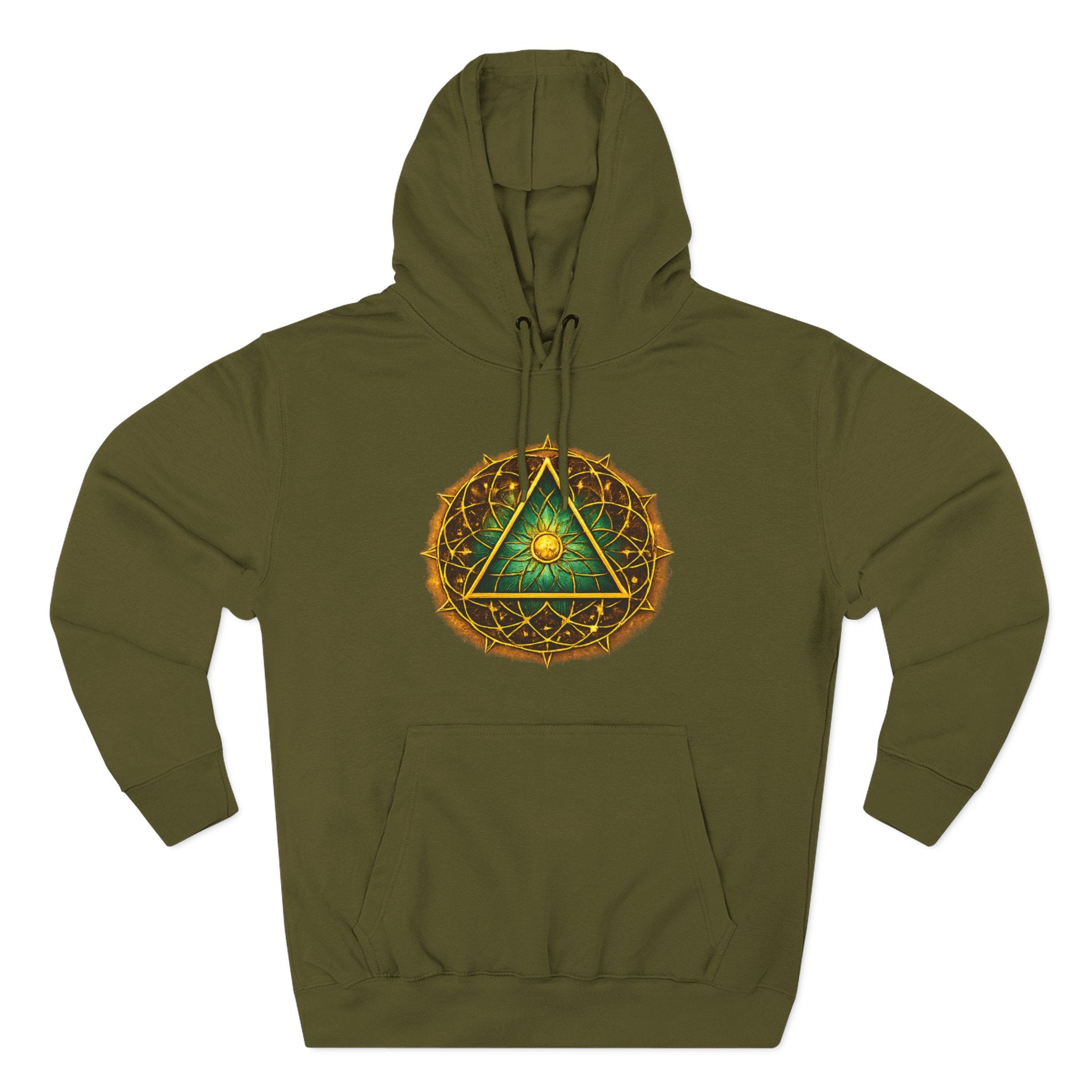 Occult Triangle Hoodie — Mystical All-Seeing Eye Fleece Pullover