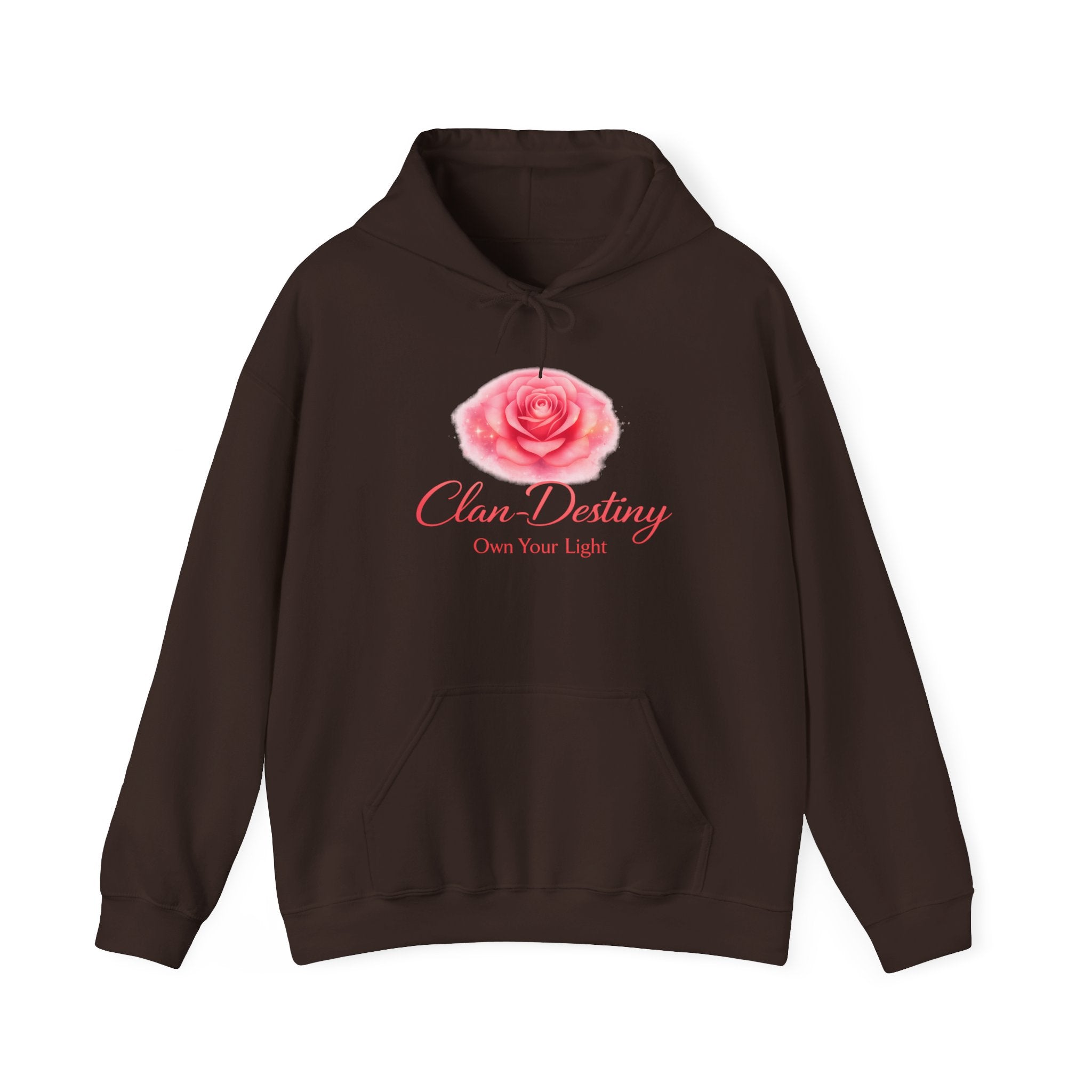 Clan Destiny Floral Rose Hoodie — "Own Your Light" Inspirational Pullover