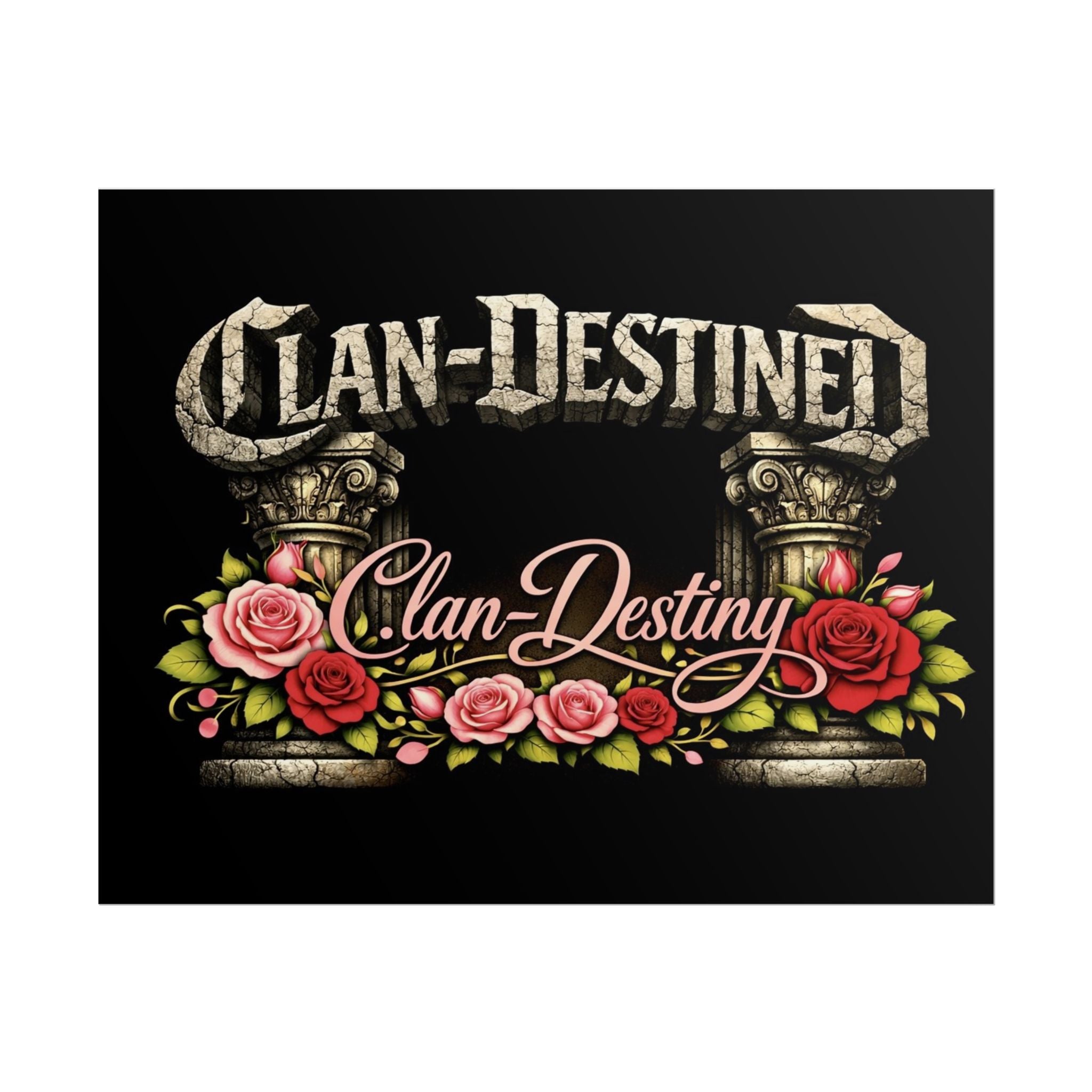 Clan-Destined Floral Poster — Rolled Decorative Wall Art