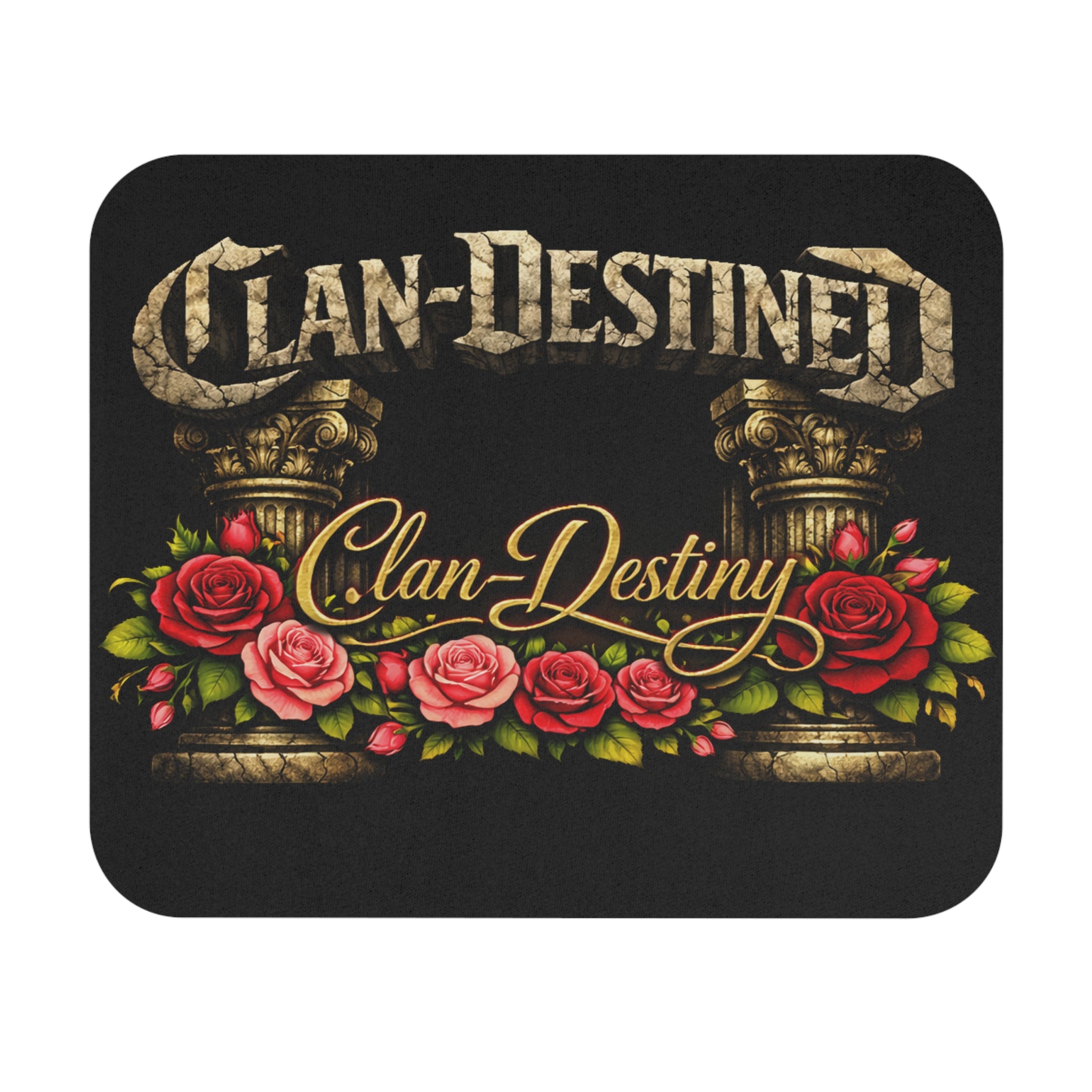 Gold Foil Pumpkin Mouse Pad — Halloween Desk Decor