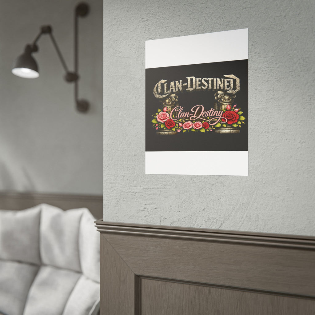Clan-Destined Floral Poster — Rolled Decorative Wall Art