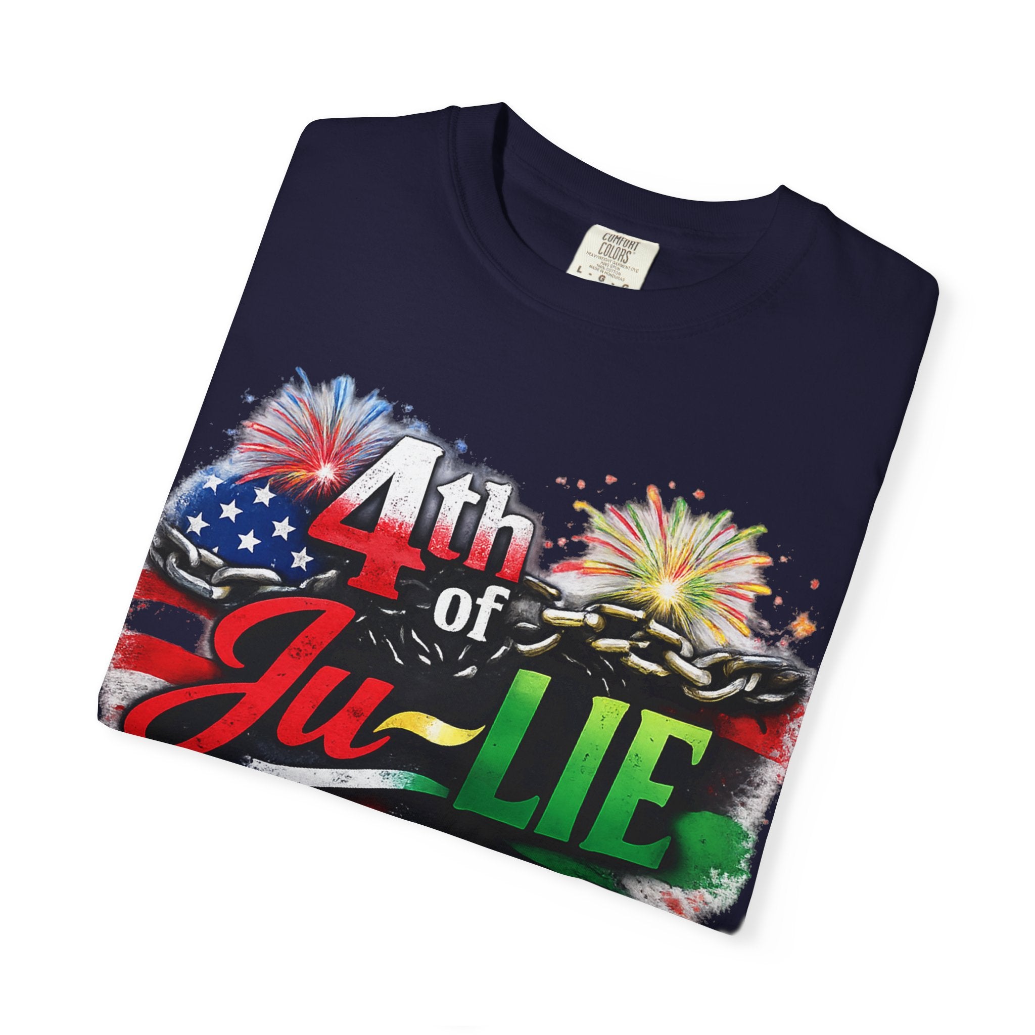 4th of Ju-LIE Graphic T-Shirt – Patriotic Fireworks Independence Day Tee