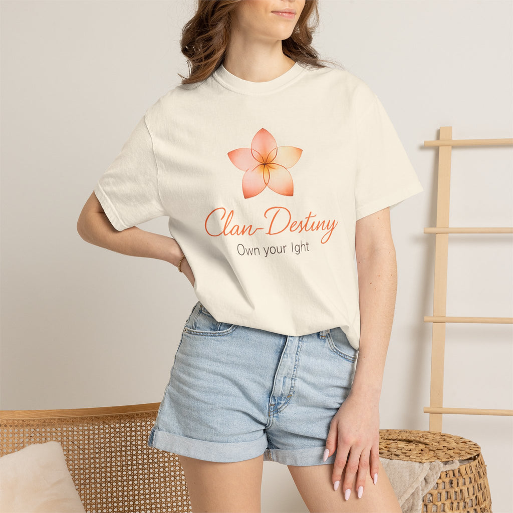 Clan-Destiny Floral Tee — "Own Your Light" Inspirational T-Shirt