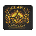 Embroidered Crescent Moon & Star Mouse Pad — Mystical Gothic Desk Mat