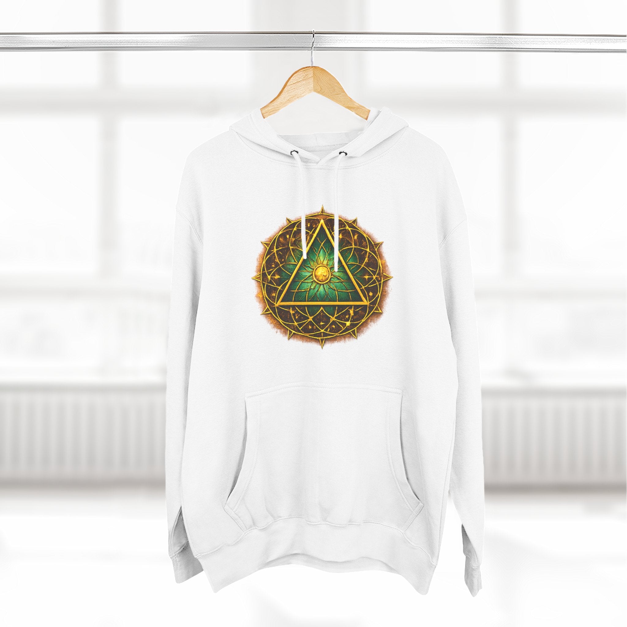 Occult Triangle Hoodie — Mystical All-Seeing Eye Fleece Pullover