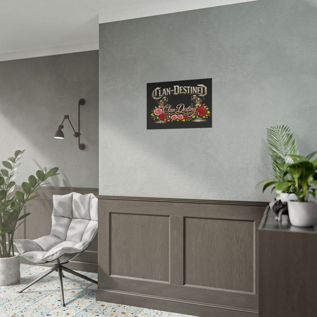 Clan-Destined Floral Poster — Rolled Decorative Wall Art