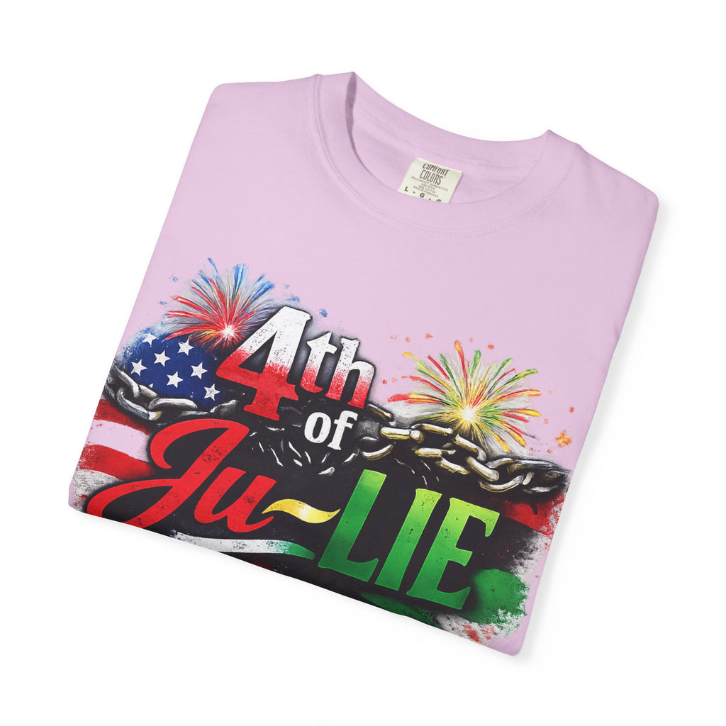 4th of Ju-LIE Graphic T-Shirt – Patriotic Fireworks Independence Day Tee