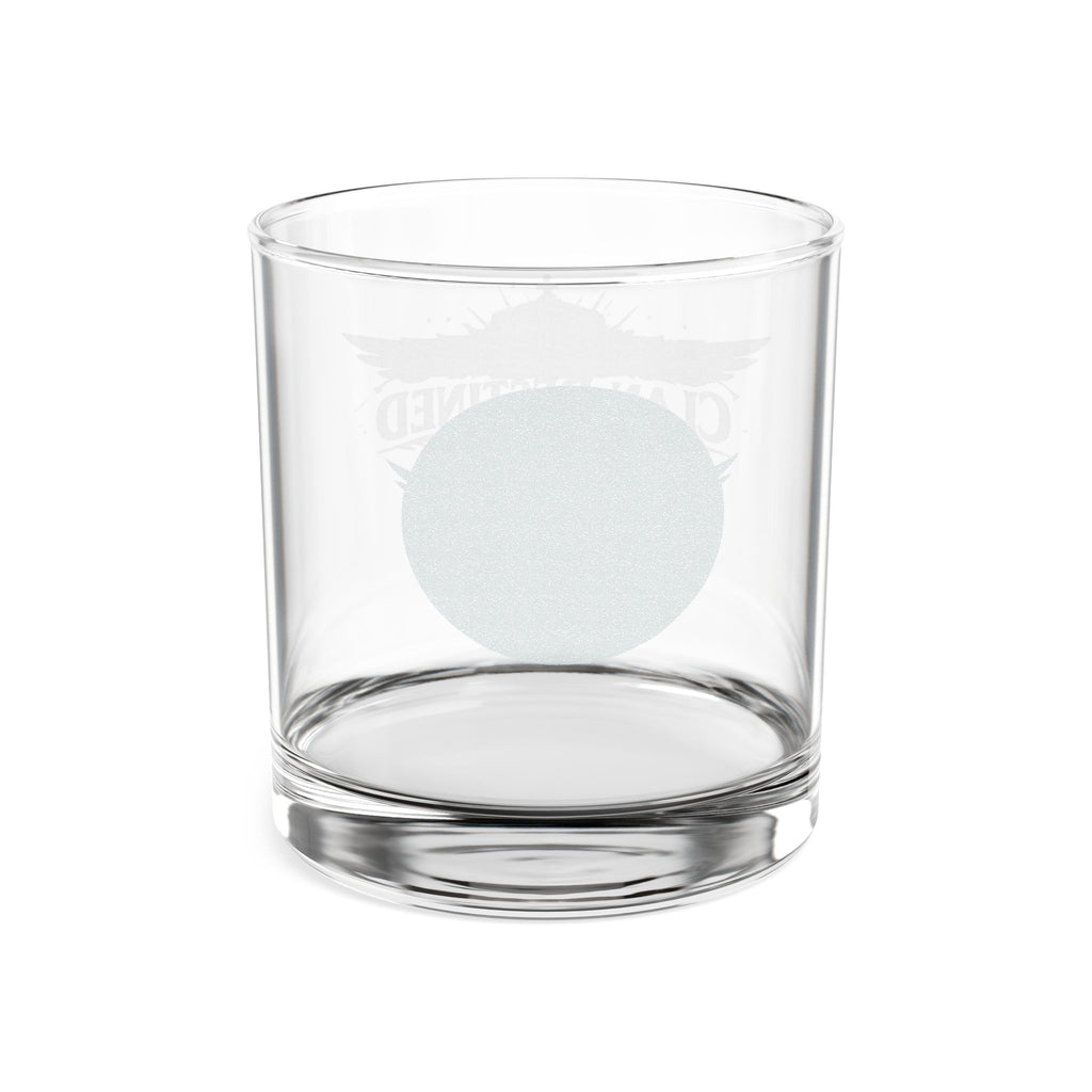 Engraved 10oz Rocks Glass — Classic Whiskey Tumbler with Crest Design