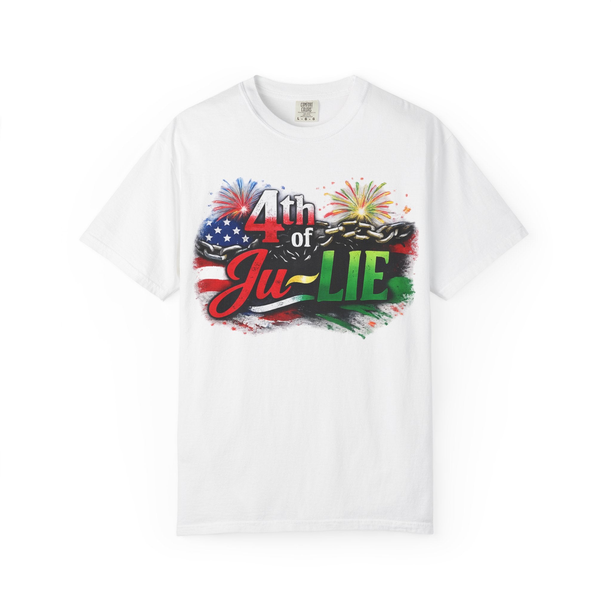 4th of Ju-LIE Graphic T-Shirt – Patriotic Fireworks Independence Day Tee
