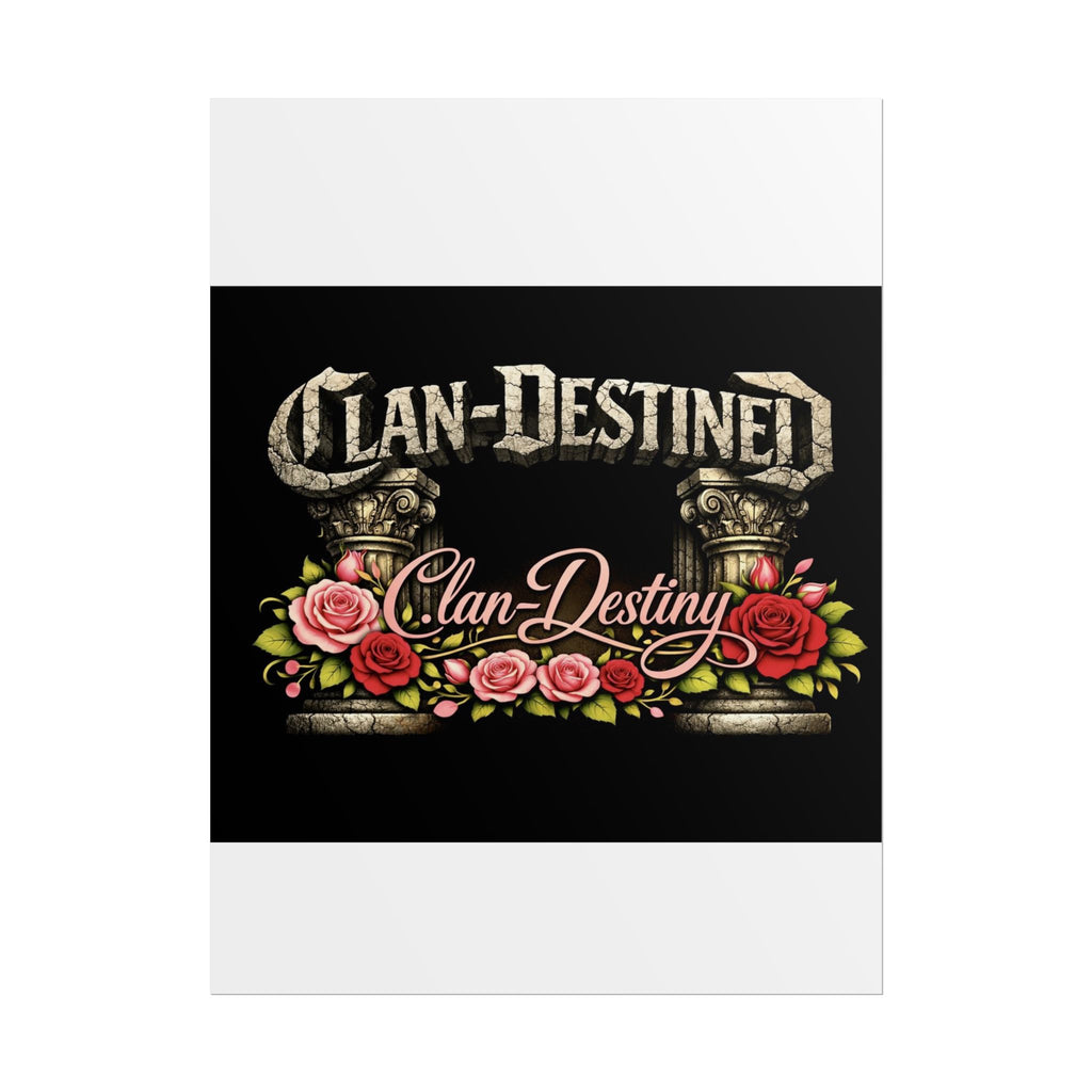 Clan-Destined Floral Poster — Rolled Decorative Wall Art