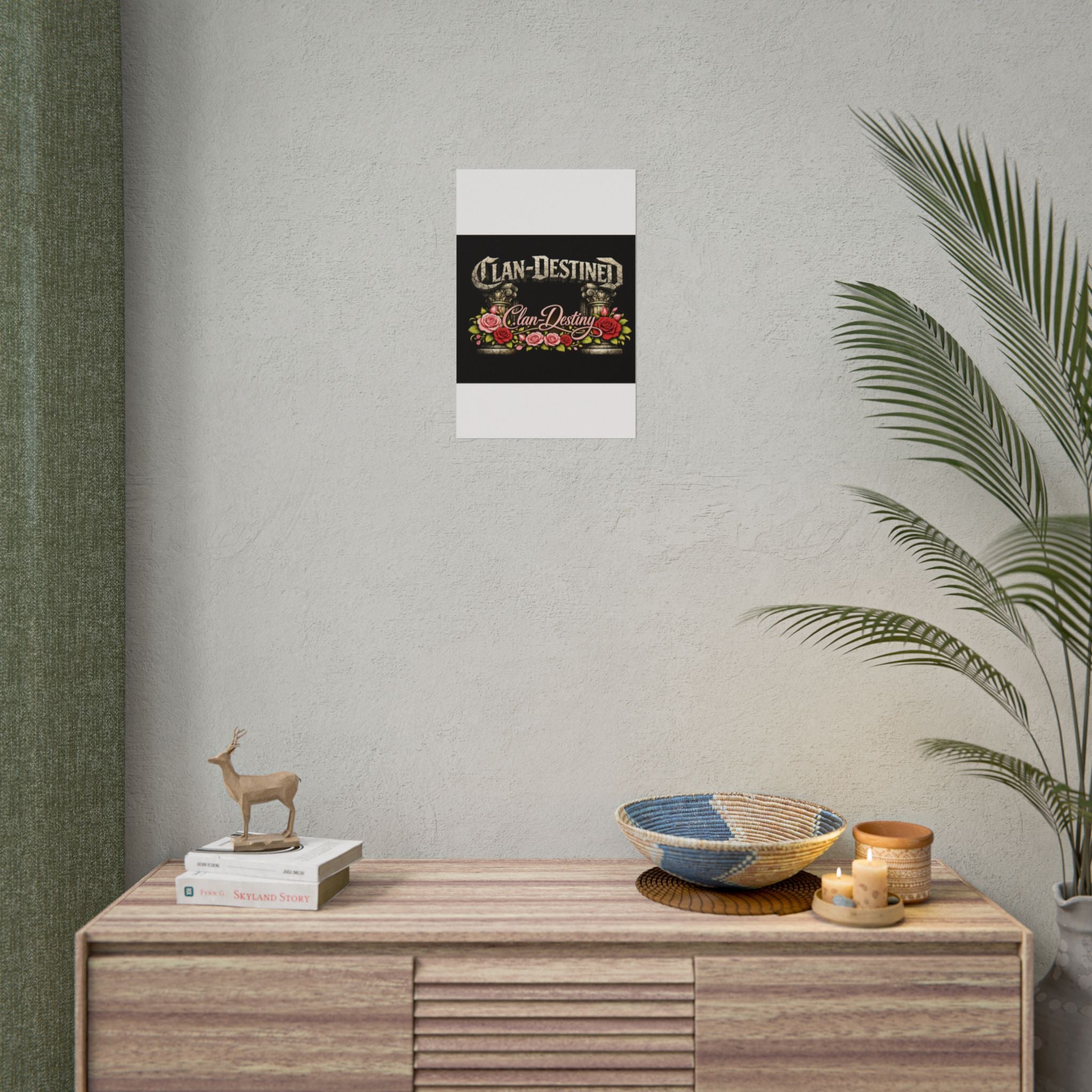 Clan-Destined Floral Poster — Rolled Decorative Wall Art