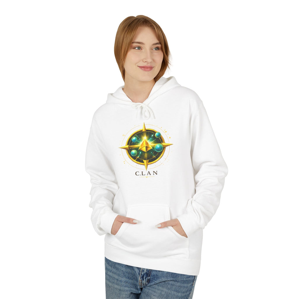 Clan Emblem Hoodie — Gold & Emerald Symbol Pullover