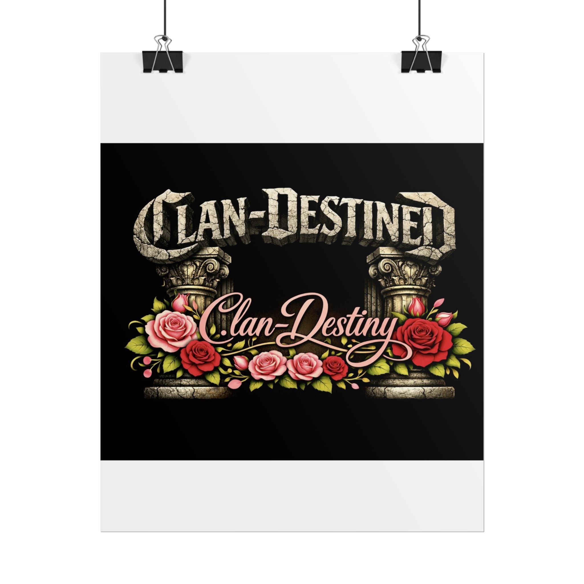 Clan-Destined Floral Poster — Rolled Decorative Wall Art