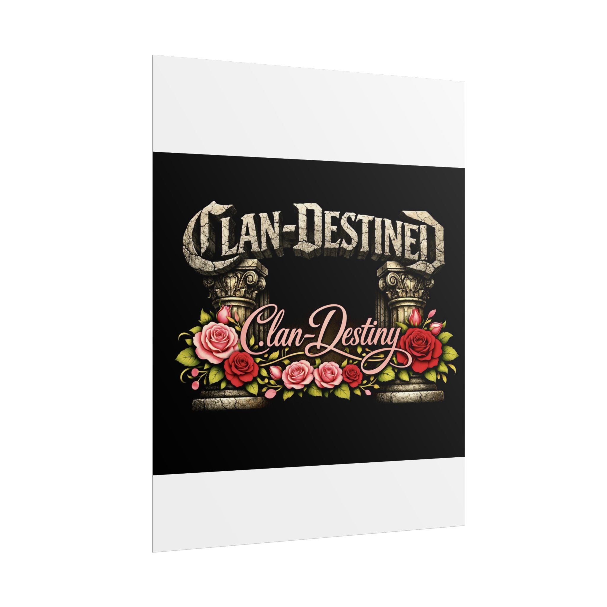Clan-Destined Floral Poster — Rolled Decorative Wall Art
