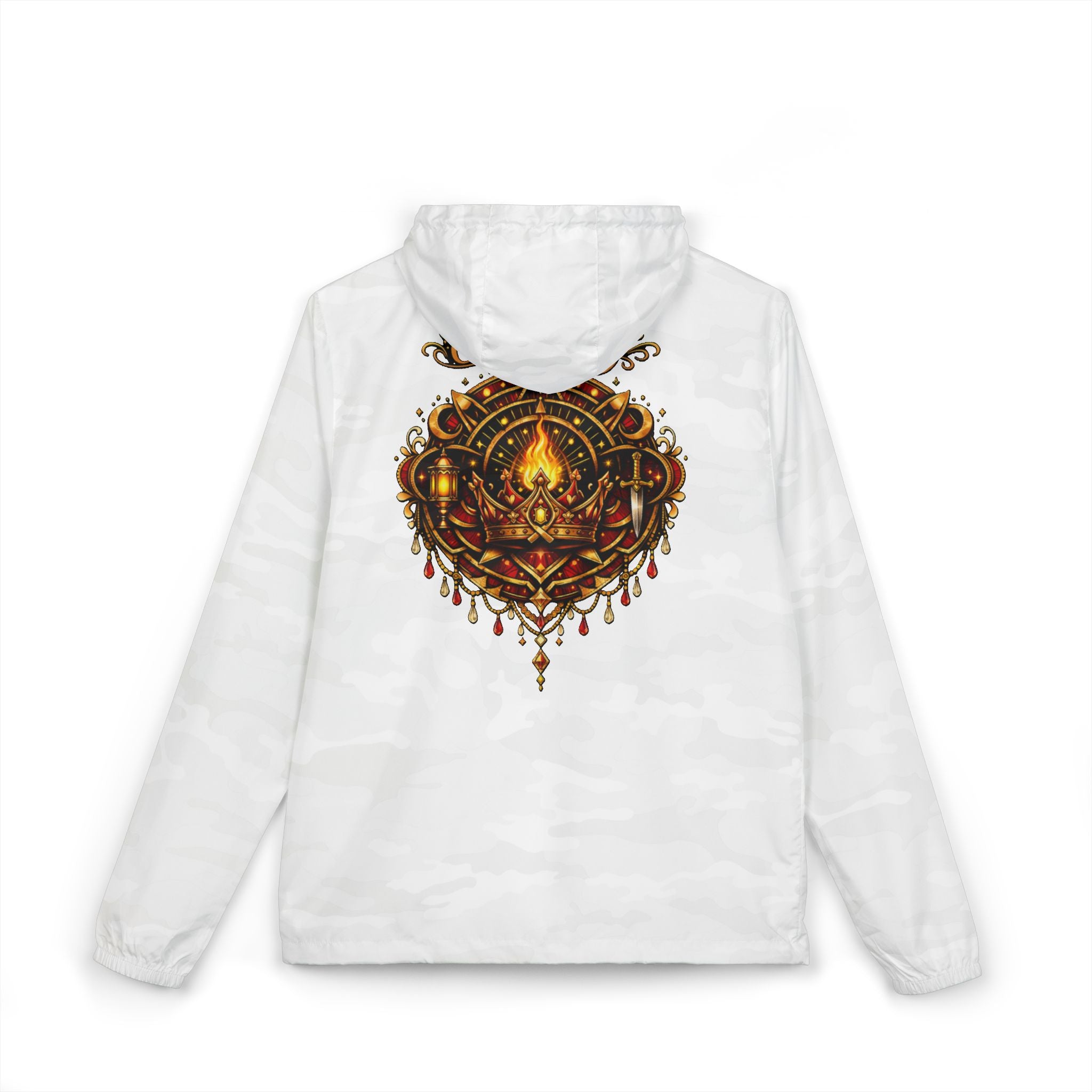 Windbreaker Jacket — Golden Laurel Crest Pocket Logo