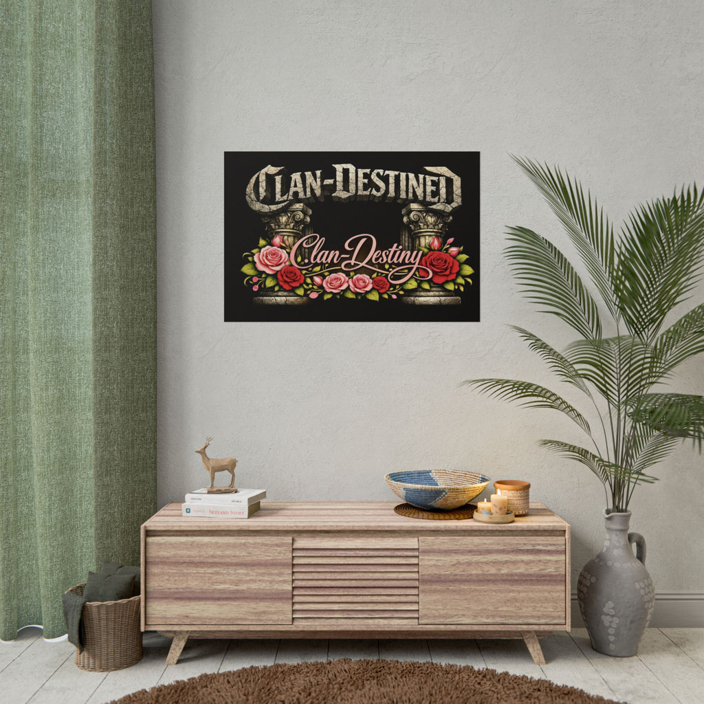 Clan-Destined Floral Poster — Rolled Decorative Wall Art