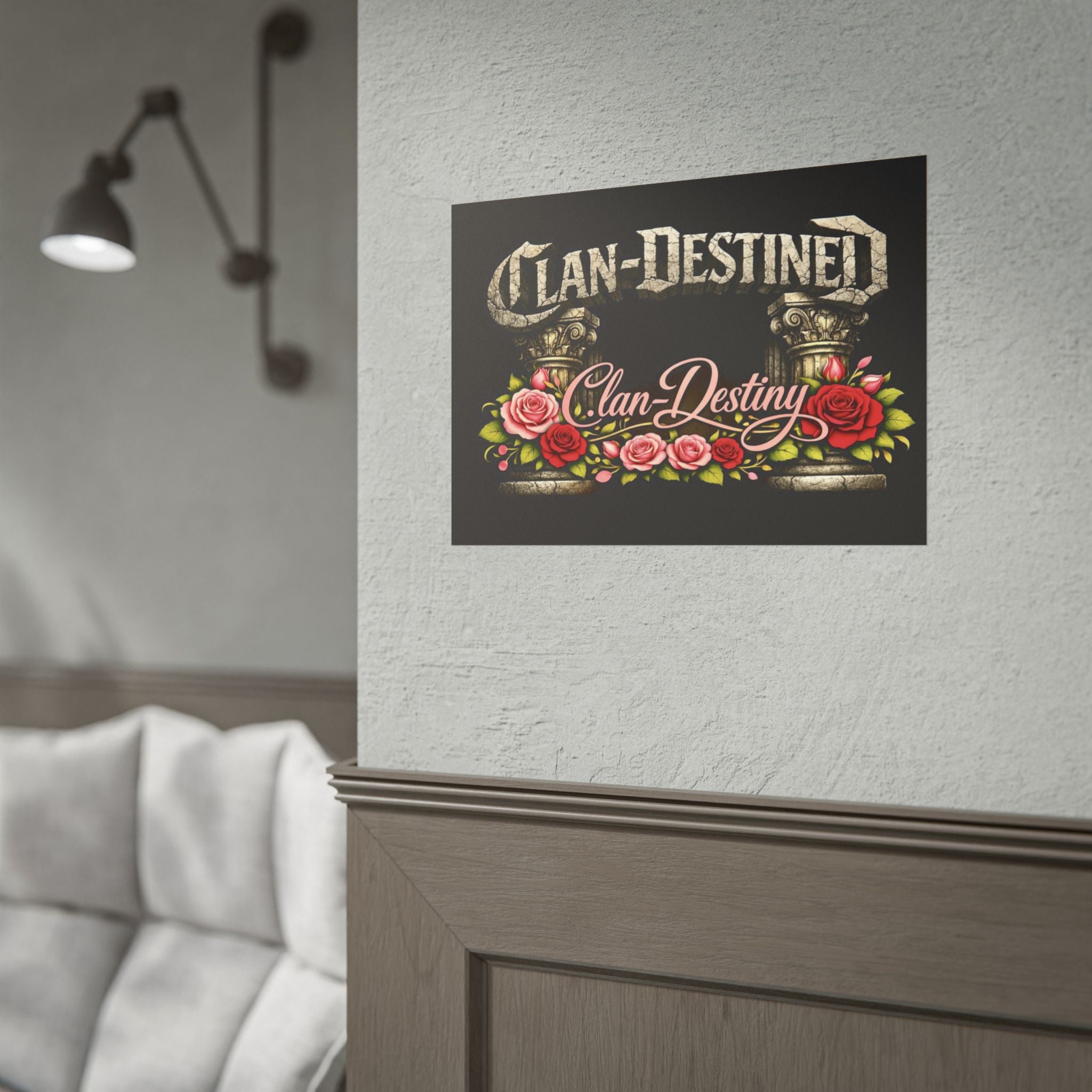 Clan-Destined Floral Poster — Rolled Decorative Wall Art