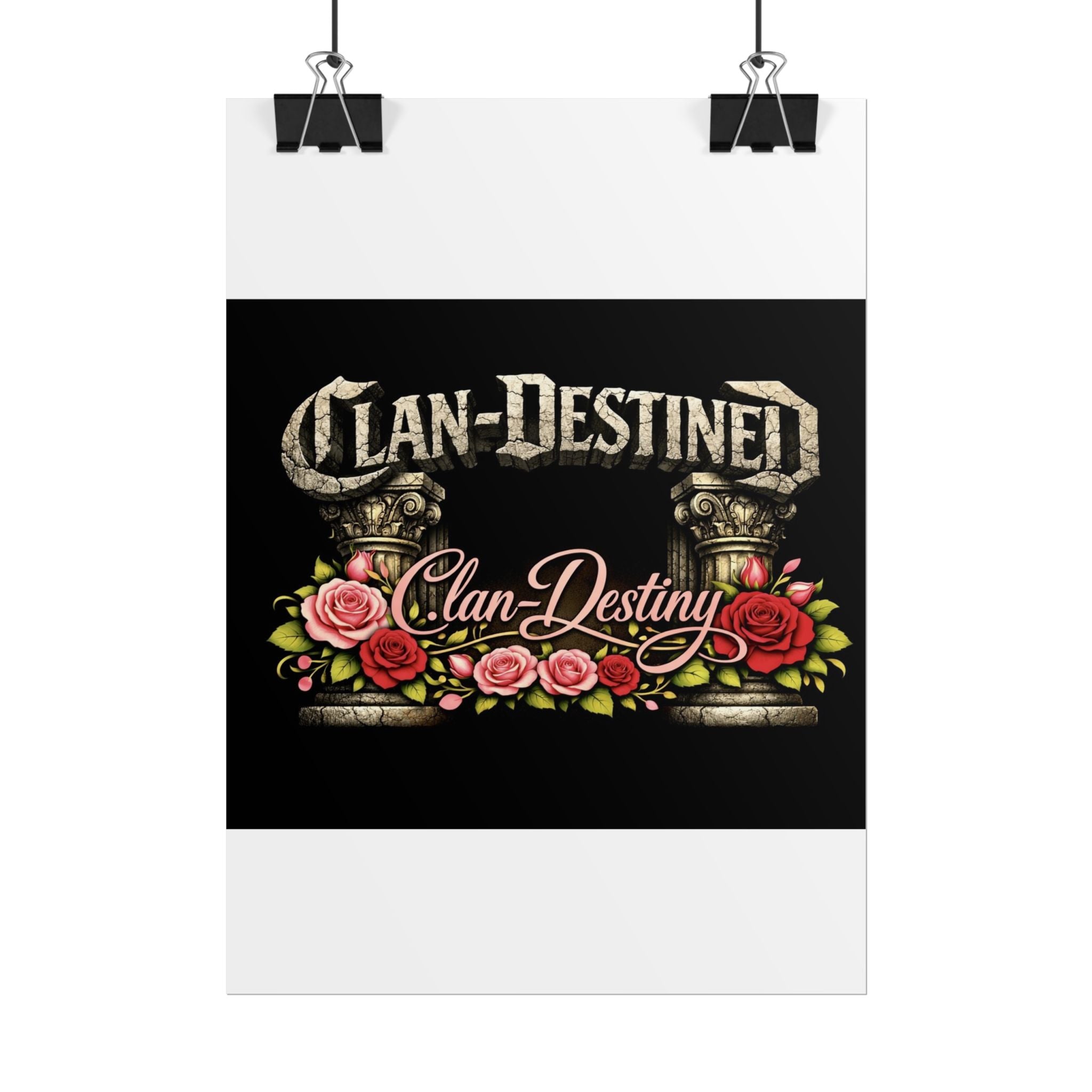 Clan-Destined Floral Poster — Rolled Decorative Wall Art