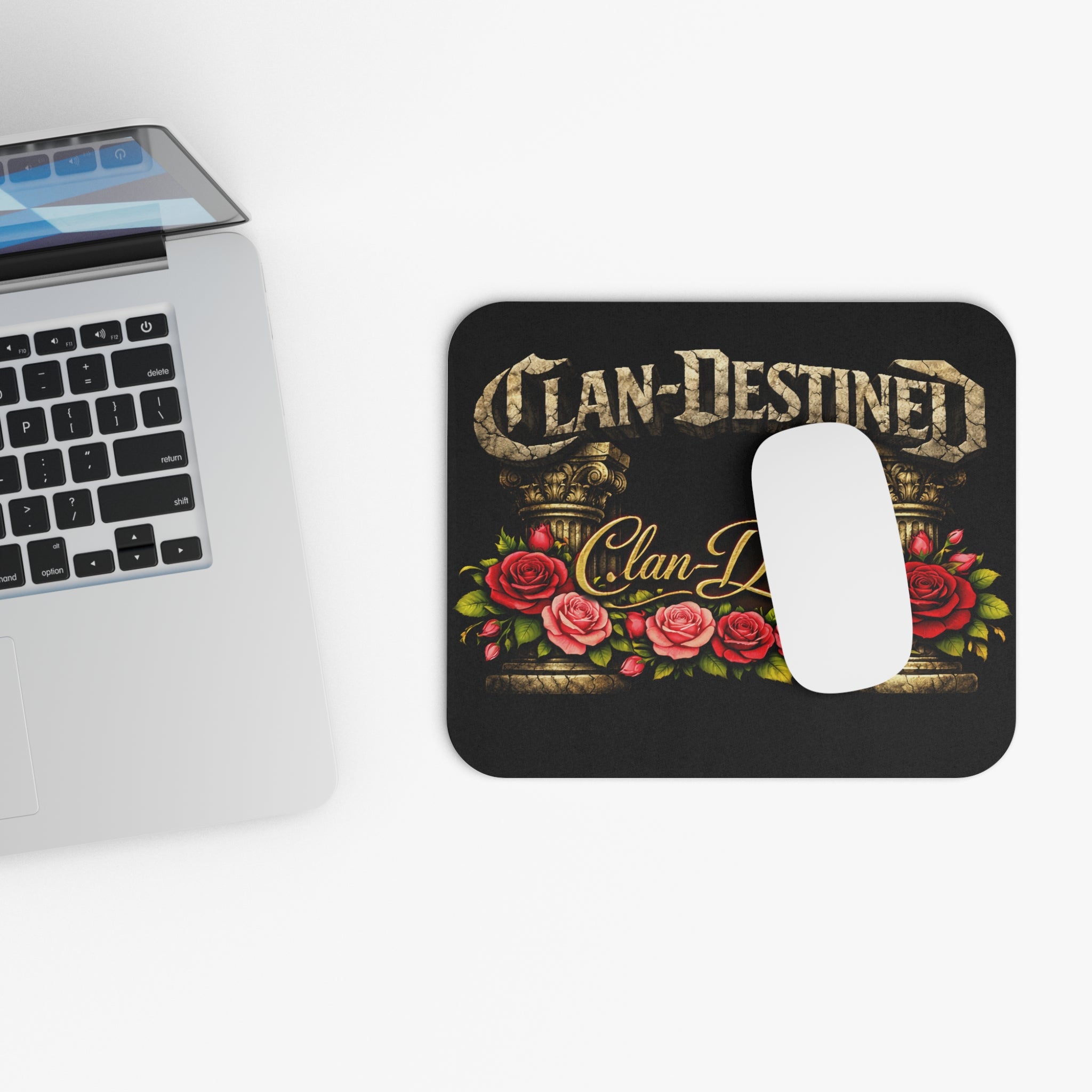 Gold Foil Pumpkin Mouse Pad — Halloween Desk Decor