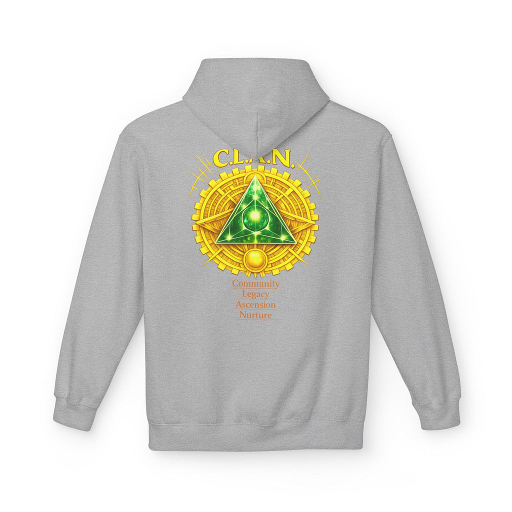Clan Emblem Hoodie — Gold & Emerald Symbol Pullover
