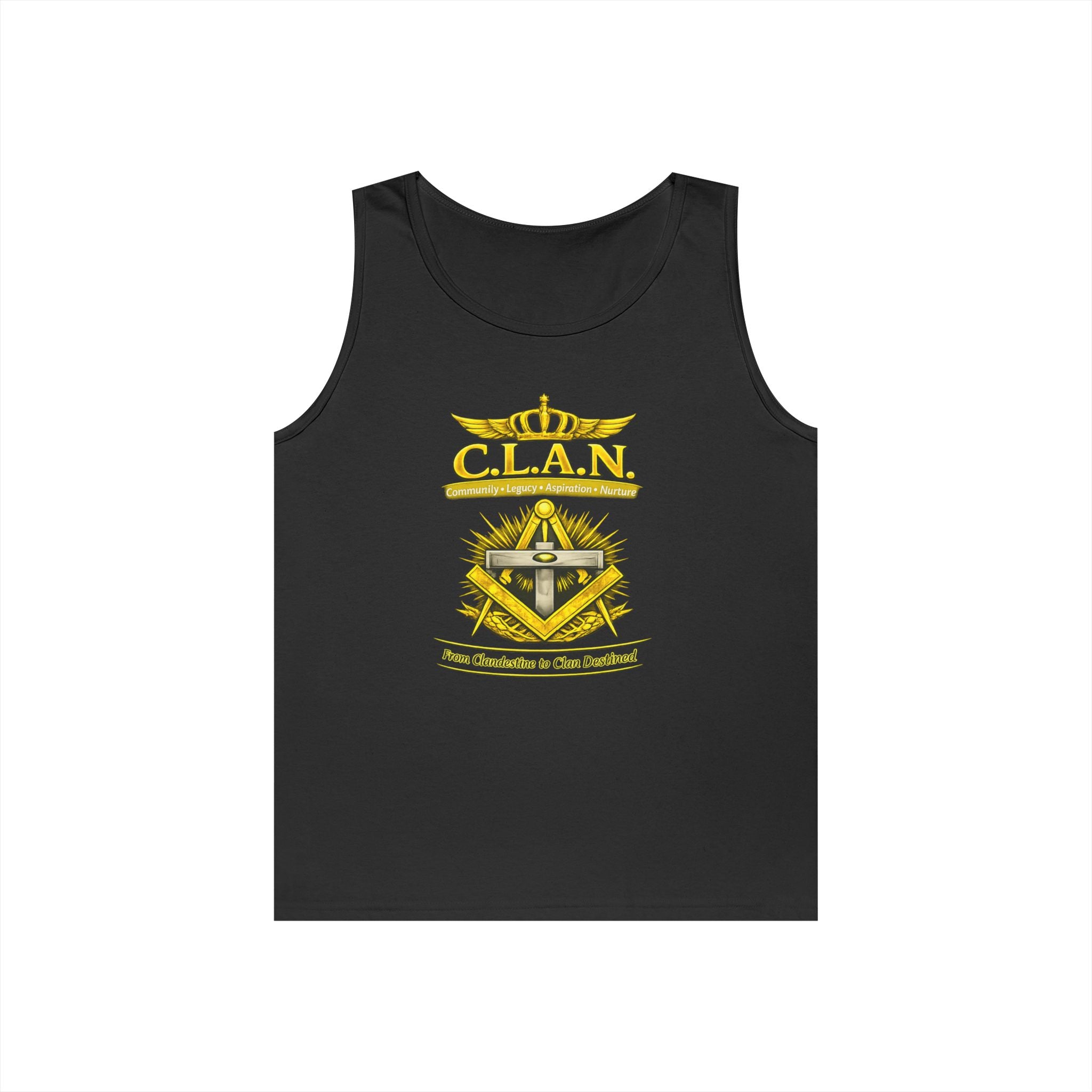 Clan Destiny Phoenix Tank Top — 'CLAN' Emblem Gaming Crest