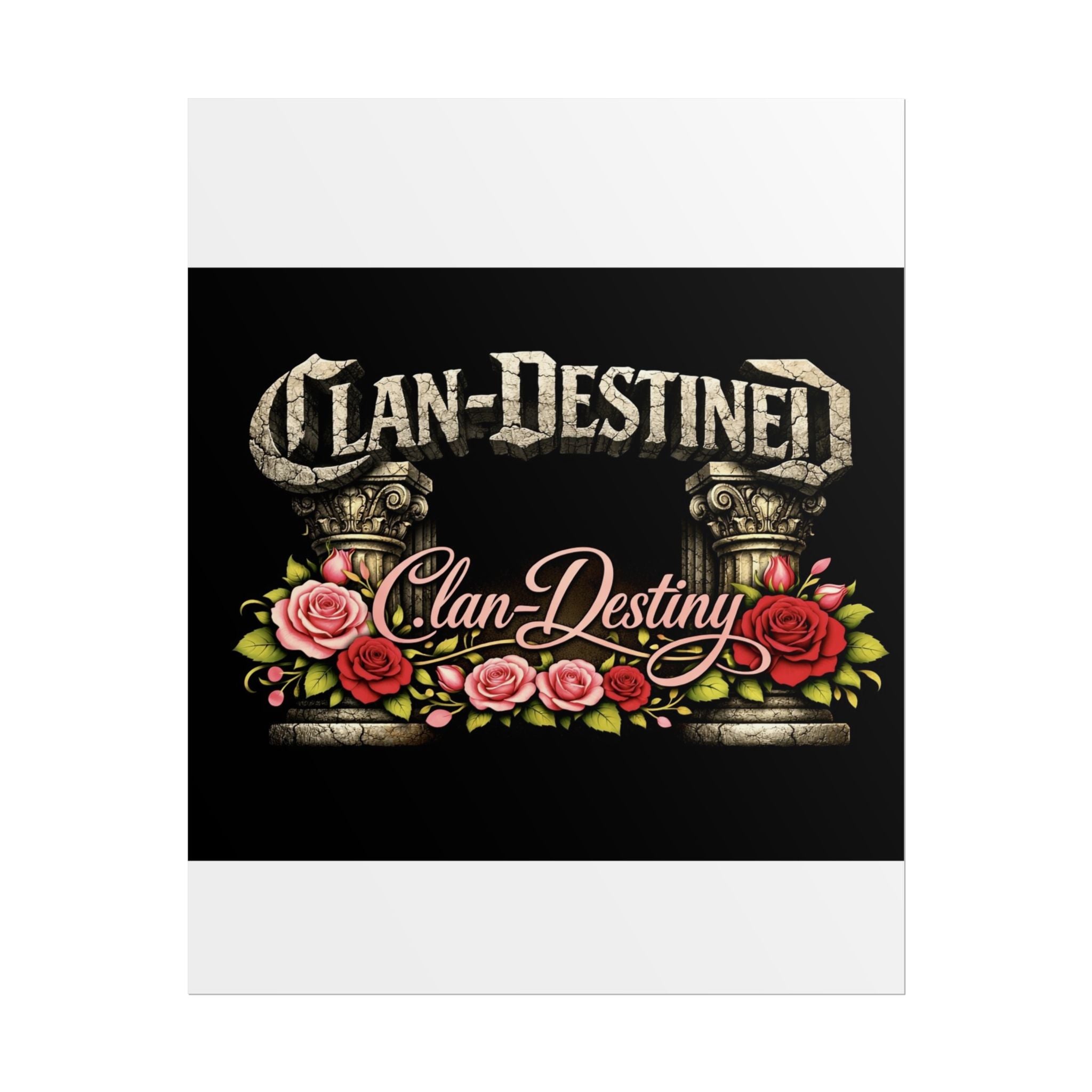 Clan-Destined Floral Poster — Rolled Decorative Wall Art