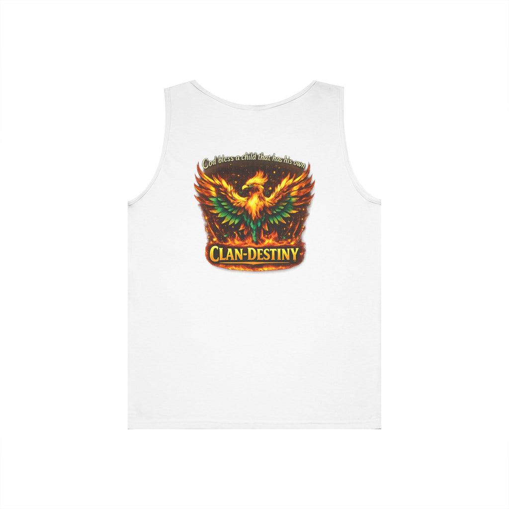Clan Destiny Phoenix Tank Top — 'CLAN' Emblem Gaming Crest