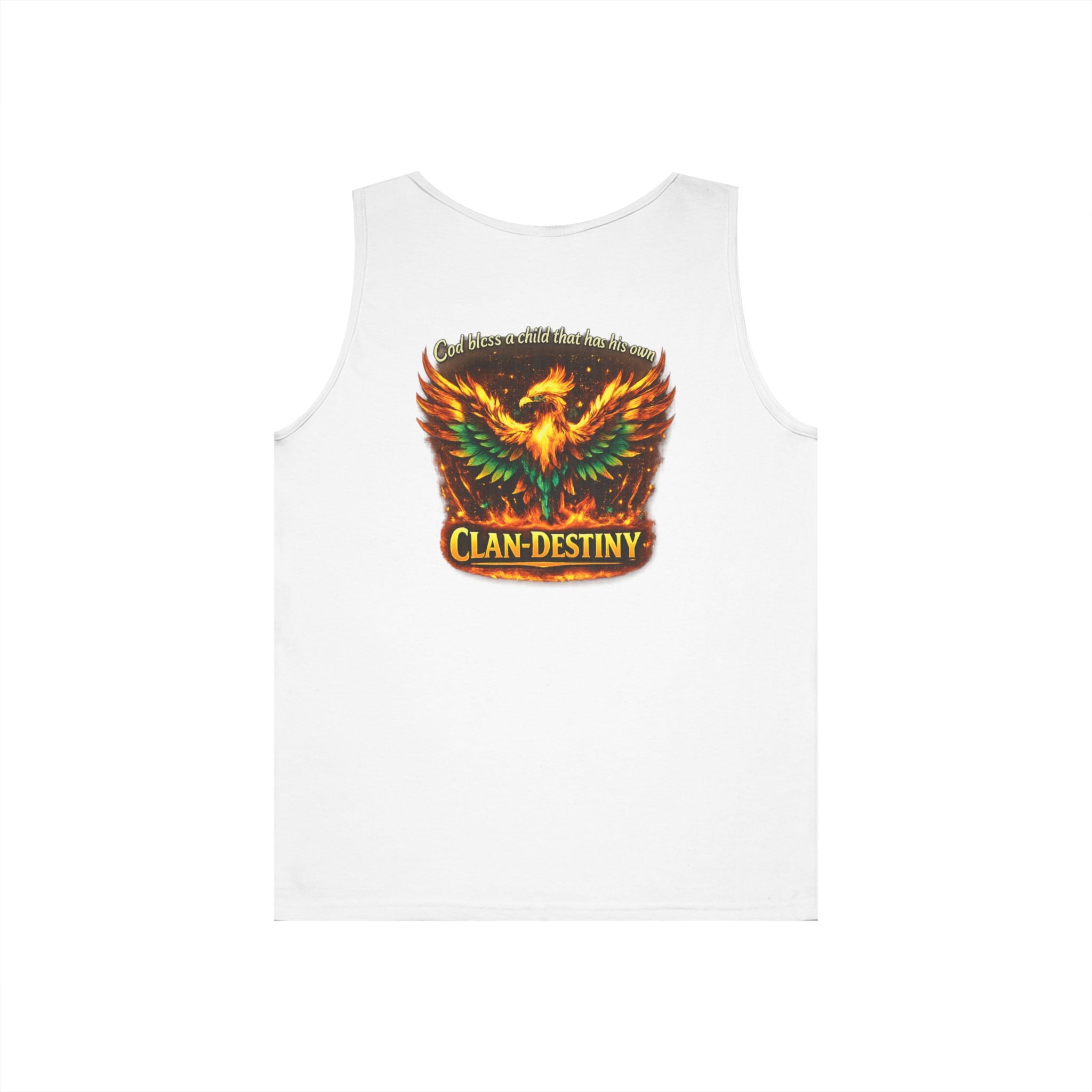 Clan Destiny Phoenix Tank Top — 'CLAN' Emblem Gaming Crest