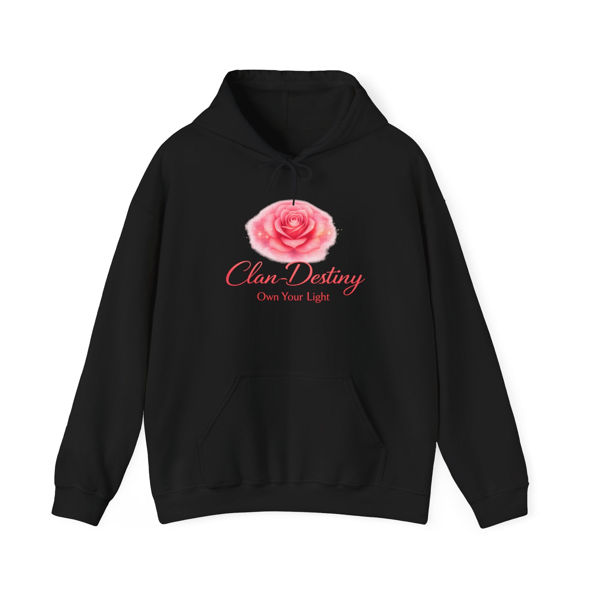 Clan Destiny Floral Rose Hoodie — "Own Your Light" Inspirational Pullover