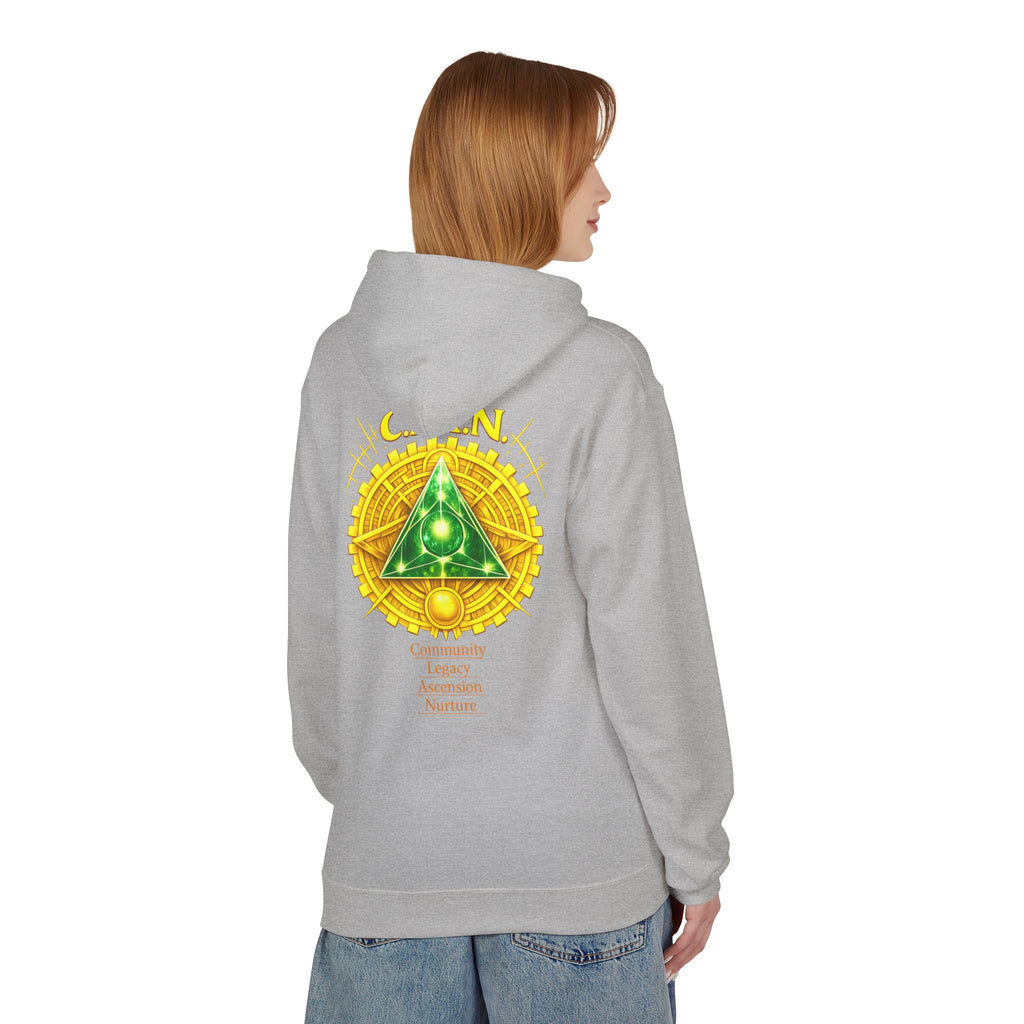 Clan Emblem Hoodie — Gold & Emerald Symbol Pullover