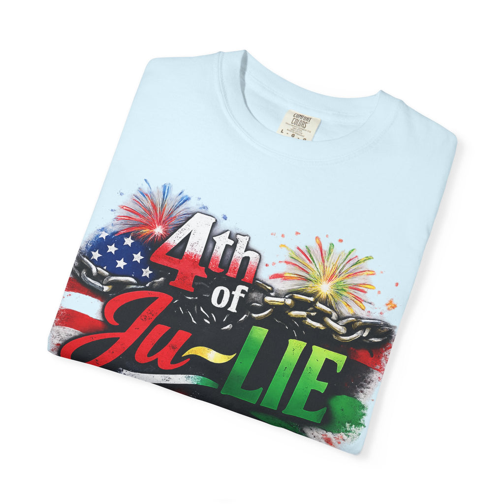 4th of Ju-LIE Graphic T-Shirt – Patriotic Fireworks Independence Day Tee