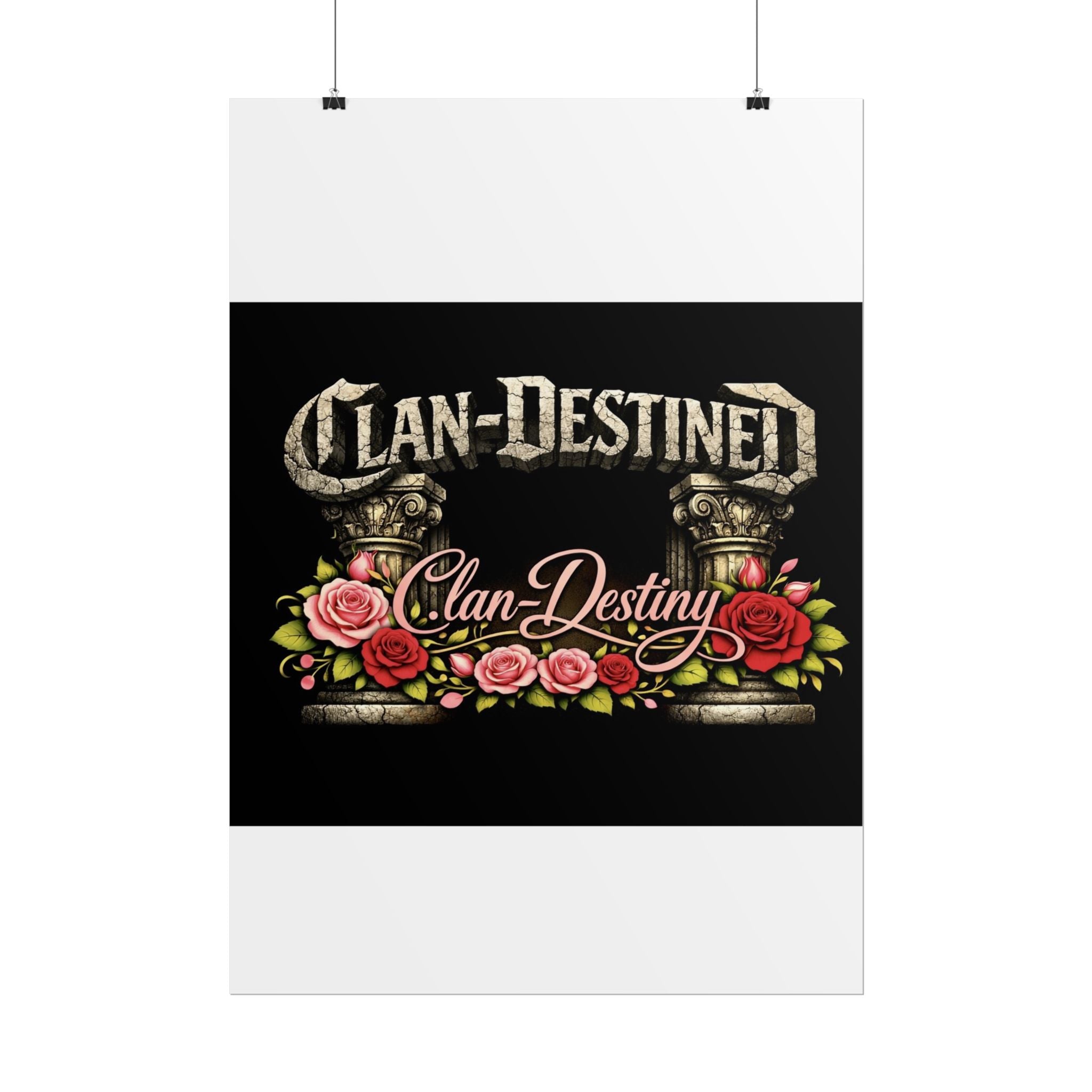 Clan-Destined Floral Poster — Rolled Decorative Wall Art