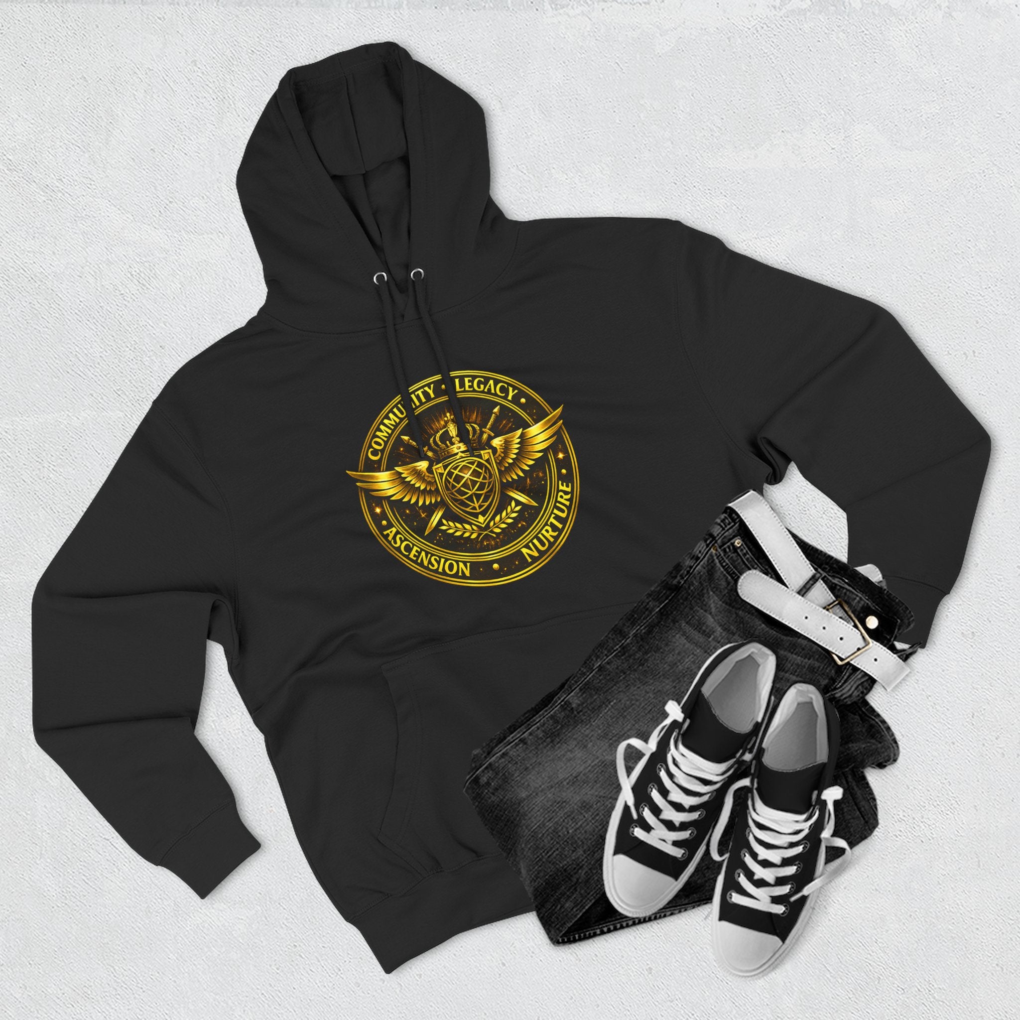 Hoodie - Golden Esoteric Crest Graphic Hoodie (Clan-Destiny)