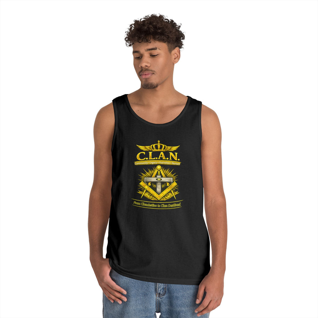 Clan Destiny Phoenix Tank Top — 'CLAN' Emblem Gaming Crest
