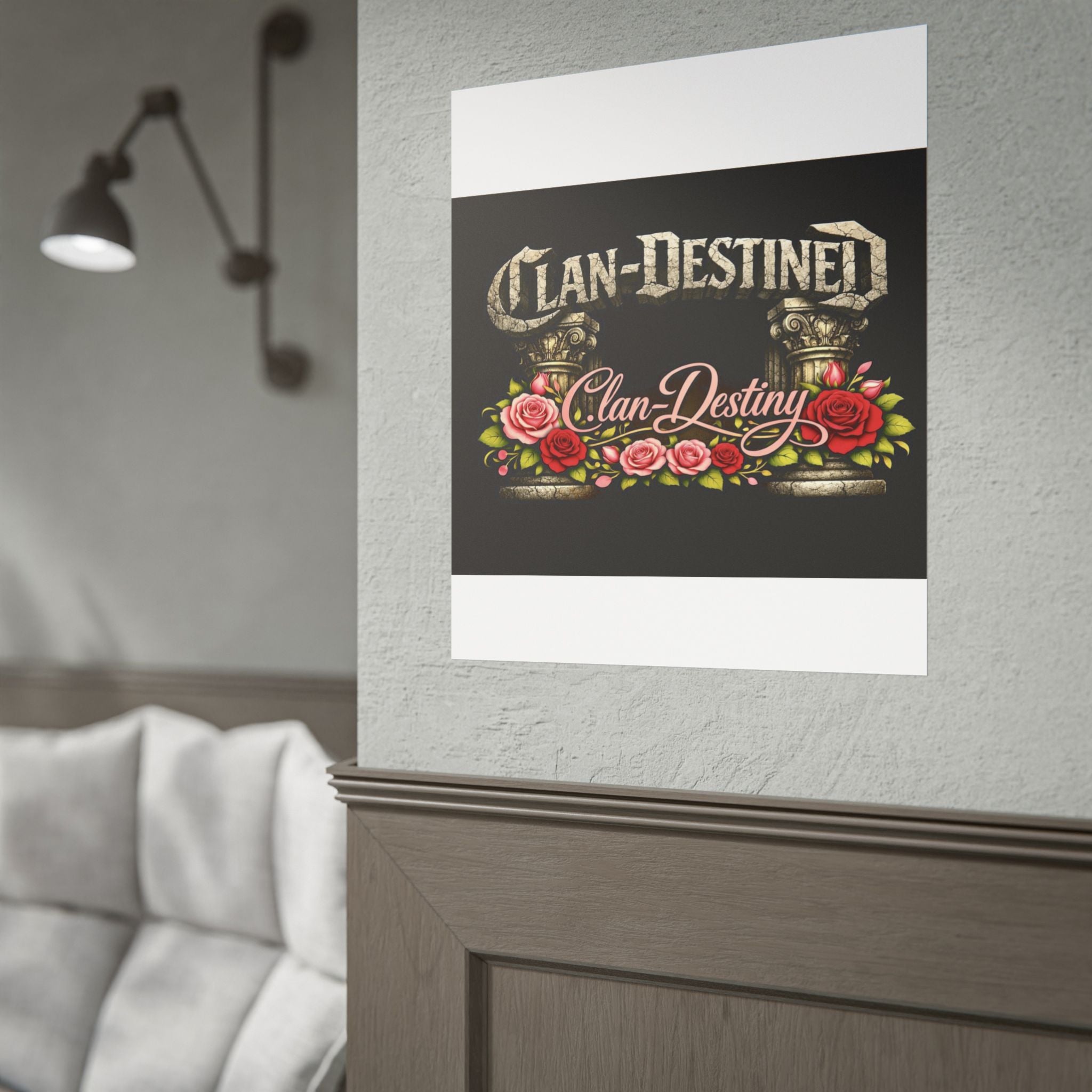 Clan-Destined Floral Poster — Rolled Decorative Wall Art