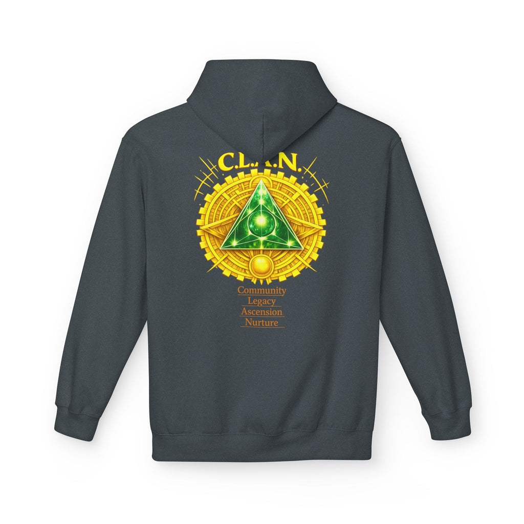 Clan Emblem Hoodie — Gold & Emerald Symbol Pullover