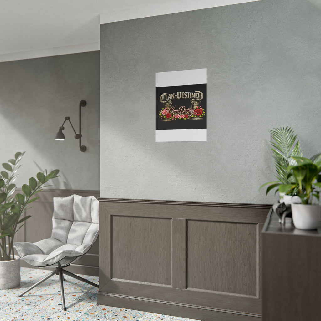 Clan-Destined Floral Poster — Rolled Decorative Wall Art