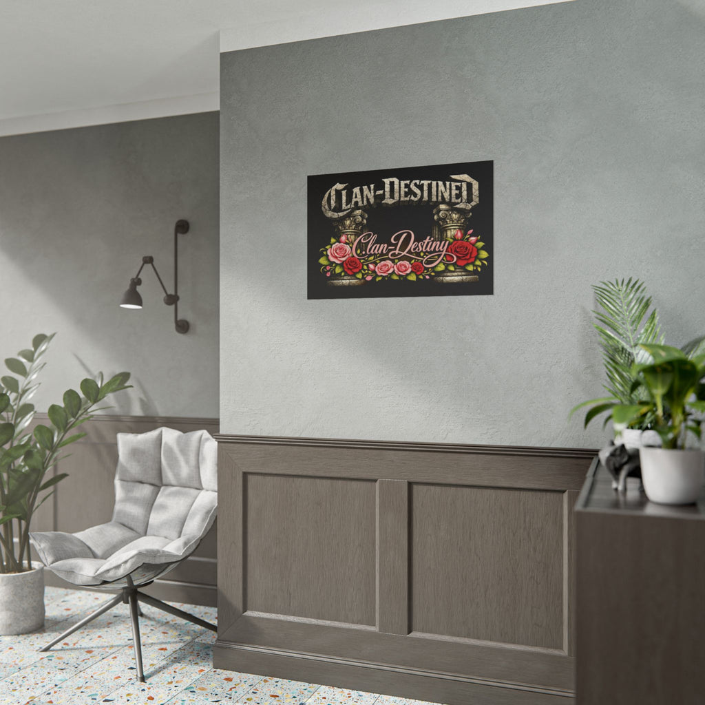 Clan-Destined Floral Poster — Rolled Decorative Wall Art