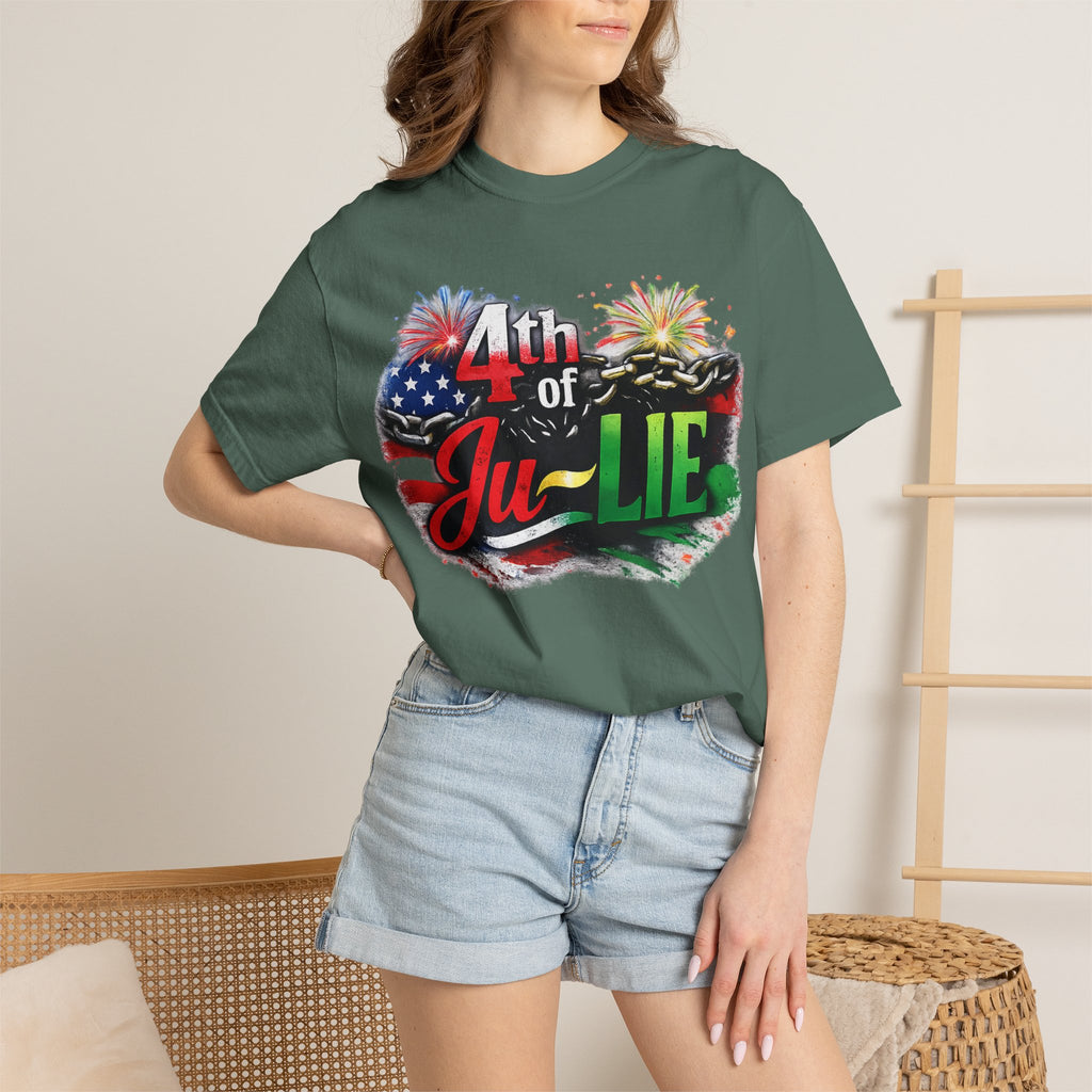 4th of Ju-LIE Graphic T-Shirt – Patriotic Fireworks Independence Day Tee