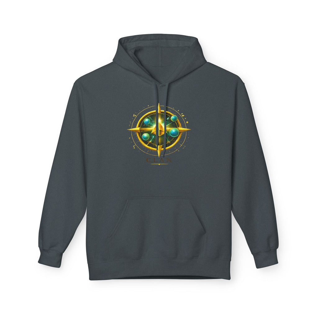 Clan Emblem Hoodie — Gold & Emerald Symbol Pullover