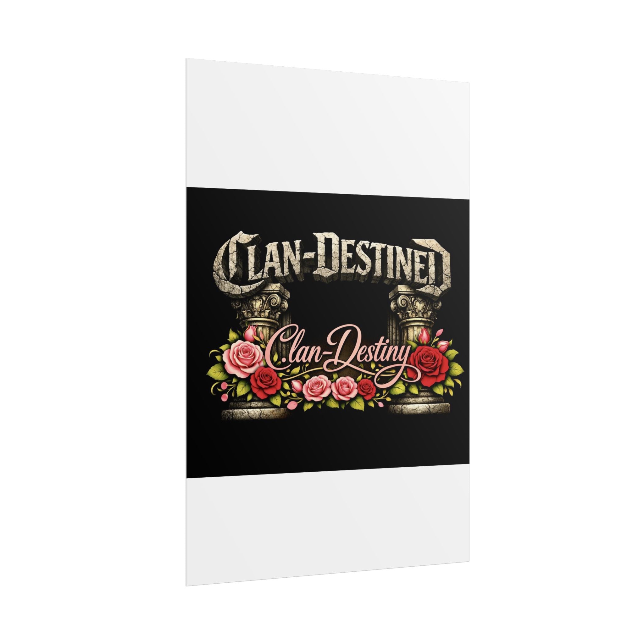 Clan-Destined Floral Poster — Rolled Decorative Wall Art